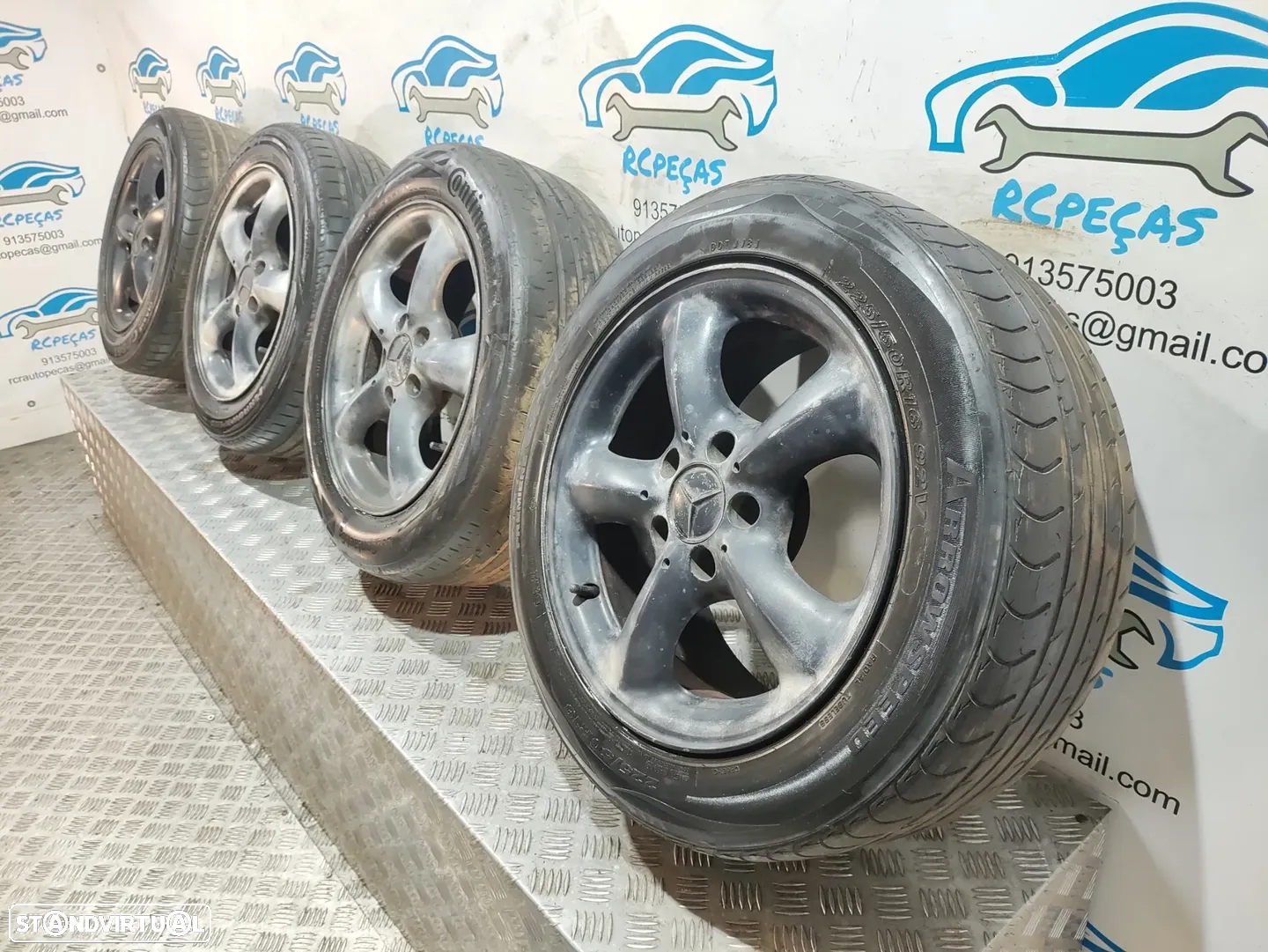 Jantes 16" Mercedes Benz - SLK R170 - ORIGINAIS - 7J - 8J | ET37 - ET30 | 5x112 - 16 Polegadas | A1704010802 |  A1704010702 | Jante | 5 x 112 | 225 50 16 - 205 55 16 | Pneus - 3