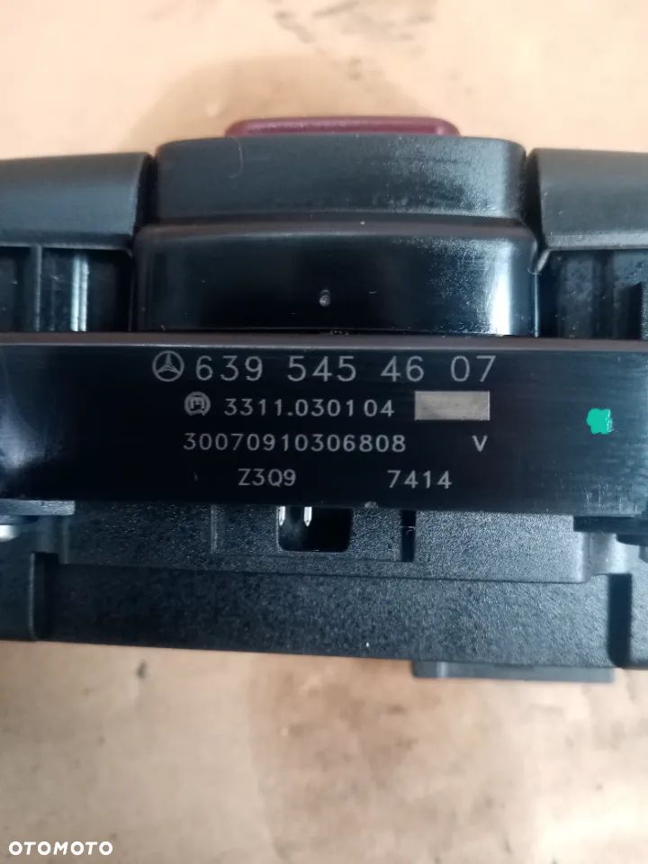 Przełączniki panel sterowania Mercedes Vito 639 6395454607 - 3