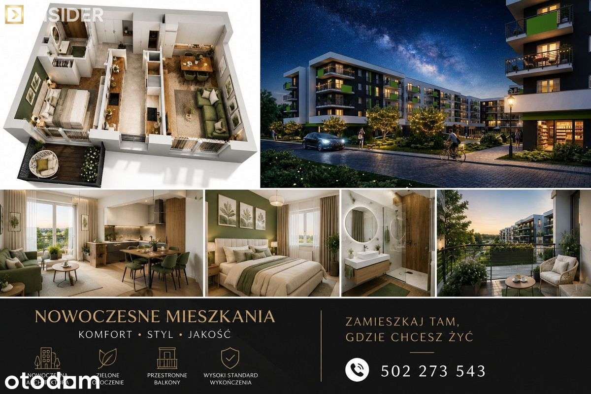 Piękne mieszkanie 2 pokojowe z balkonem. Inwestycja ukończona. Klucze!