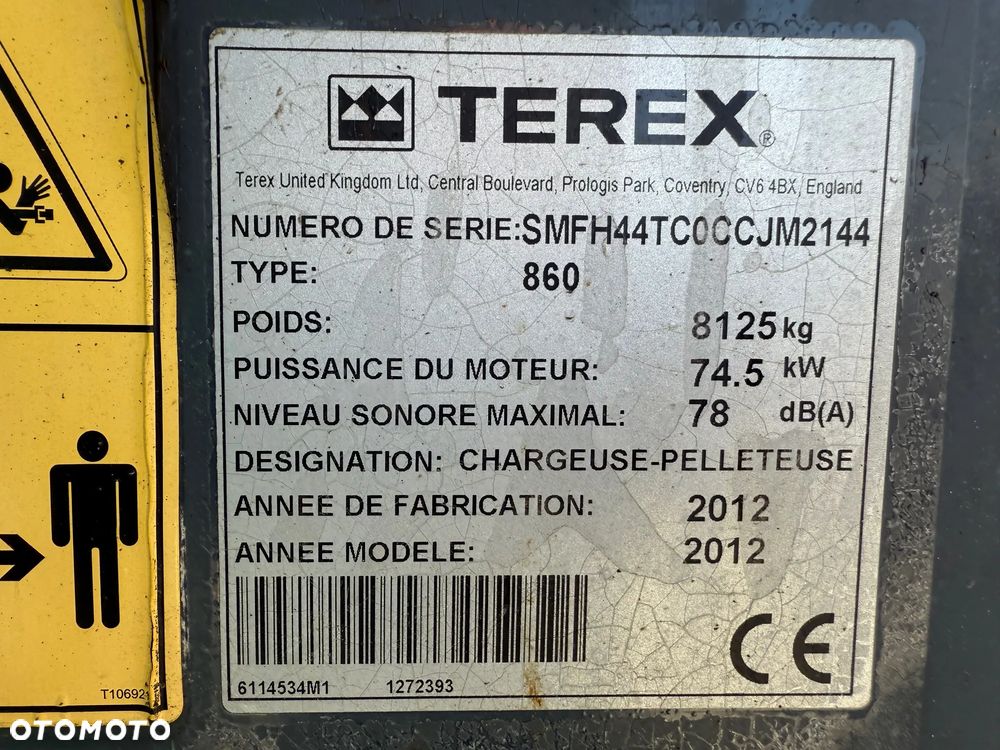 Terex 860 / 2012 / Uchylna Przednia Łyżka / Szybkozłącza - 19