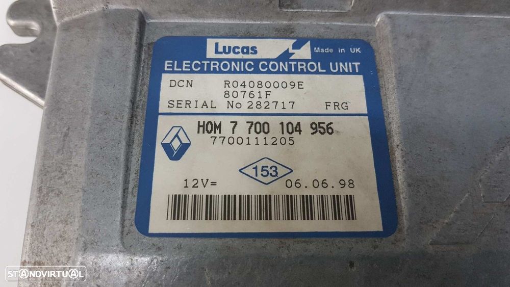 CENTRALINA DO MOTOR UCE RENAULT CLIO II FASE I (B/CBO) 1.9 D - 3