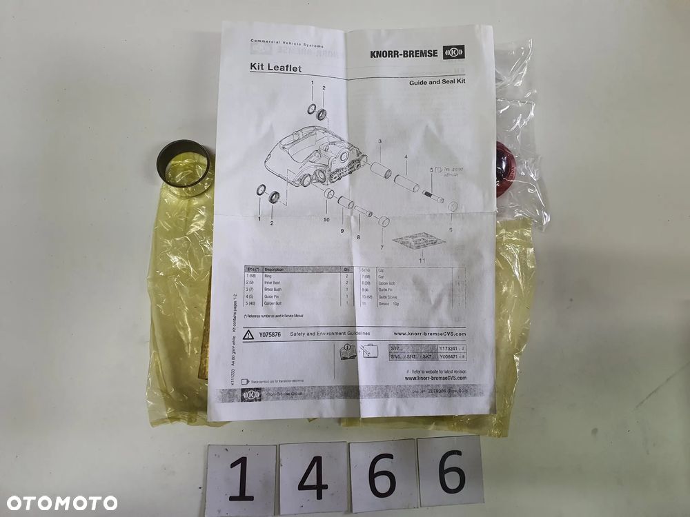 Zestaw naprawczy, zacisk hamulca Knorr-Bremse K108002K50 - 3