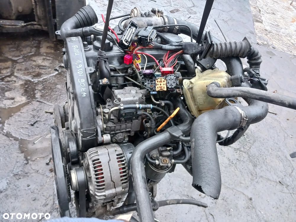 Silnik AHU 1.9TDI 90KM Audi A4 B5 A6 C5 Volkswagen Passat B5 wzdłużny kompletny z wiązką KOMPLET - 1
