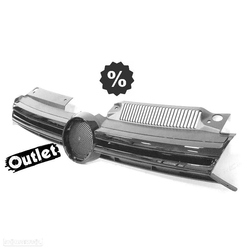 R016030C2 GRELHA FRONTAL VOLKSWAGEN VW GOLF VI 08-12 PRETO BRILHO - 1