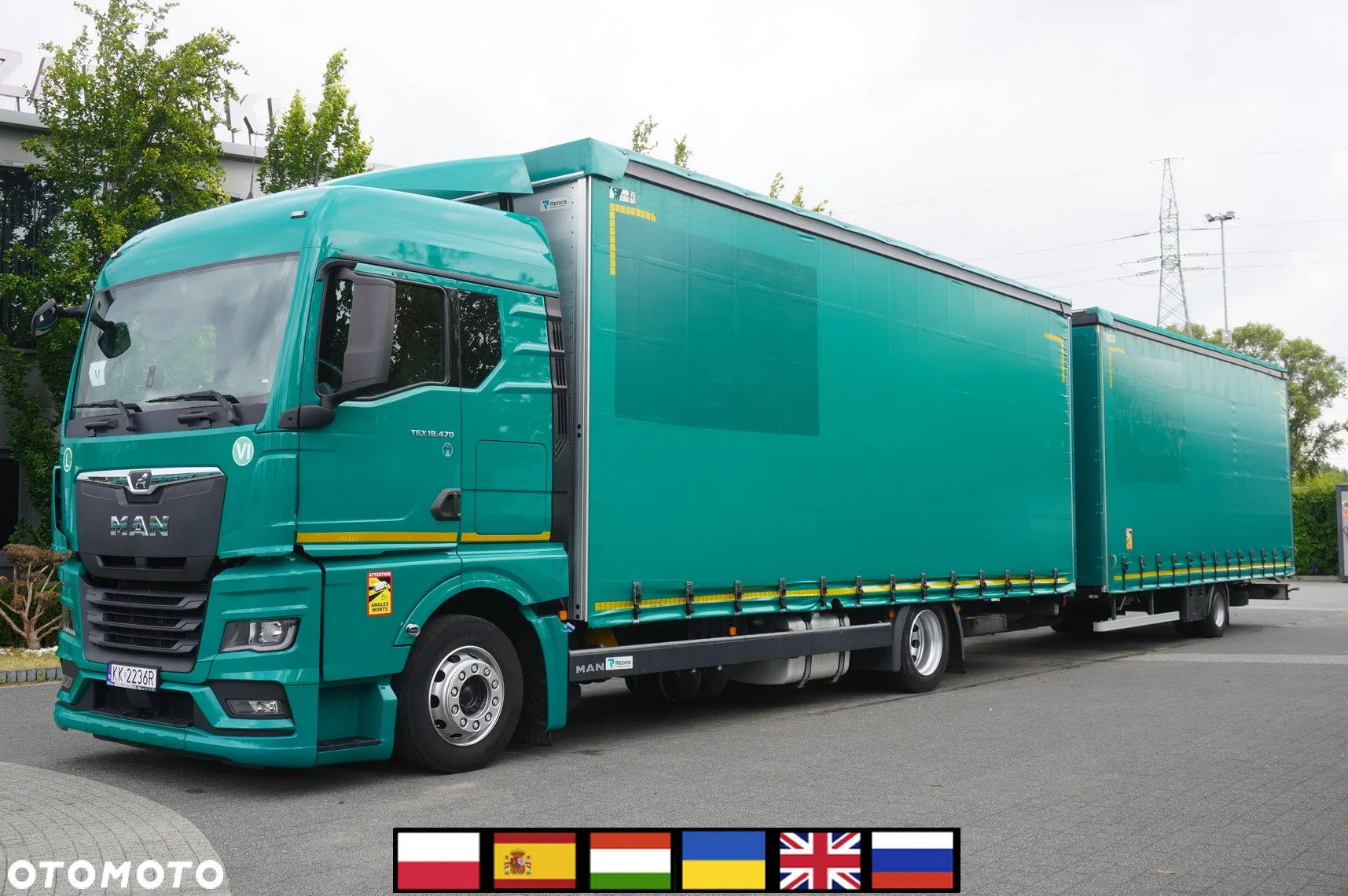 MAN TGX 18.470 / Zestaw / Przyczepa 19 EPAL / Firanka 19 EPAL / 2022 / Retarder / 15 sztuk - 1