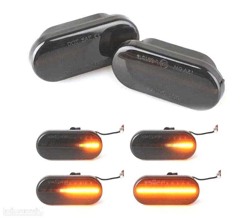 PISCAS NISSAN OPEL MOVANO VIVARO RENAULT CLIO MEGANE TWINGO SCENIC LATERAIS LED DINAMICOS FUMADOS - 2