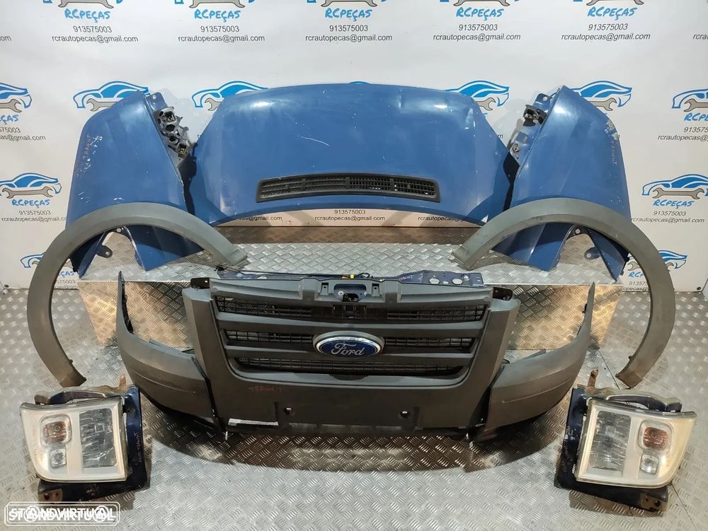Frente Completa Ford Transit FA_ Van - 2006 / 2014 - Capot | Capo | Parachoque | Parachoques | Guarda Lamas | Lama | Otica | Oticas | Radiador | Ventilador | Fibra | Reforço | Original | P6C1116612AP | 2454107 | 6C1117K819B | 1370602 | 1561051 - 1