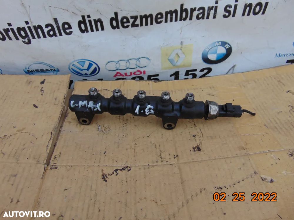 Rampa Injectoare Ford Focus 2 1.6tdci C Max fiesta peugeot 1.6hdi Mazda 3 volvo v50 1.6 - 1