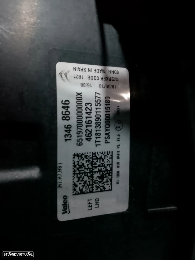 FAROL ESQUERDO CITROEN C3 AIRCROSS II / 13468646 / 462161423 - 2