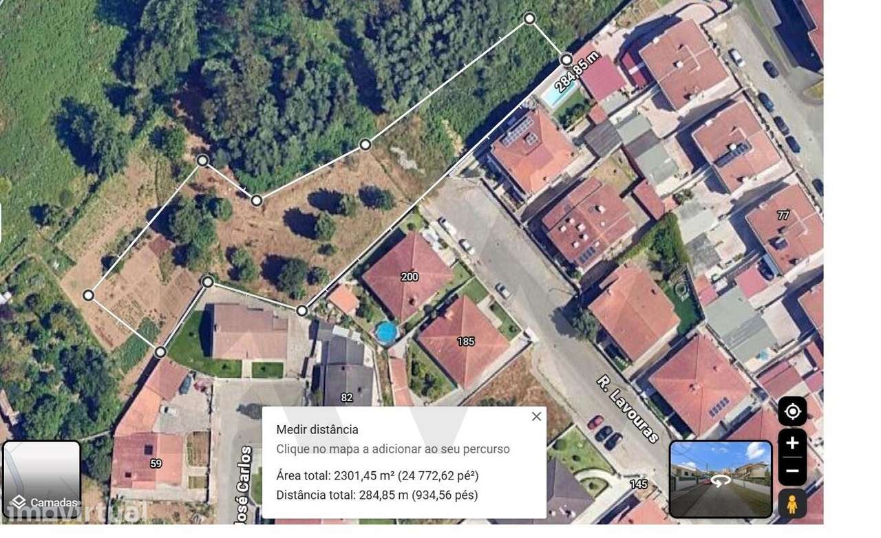 Terreno com 2300 m2 com viabilidade de construção,  na Rua das Lavoura