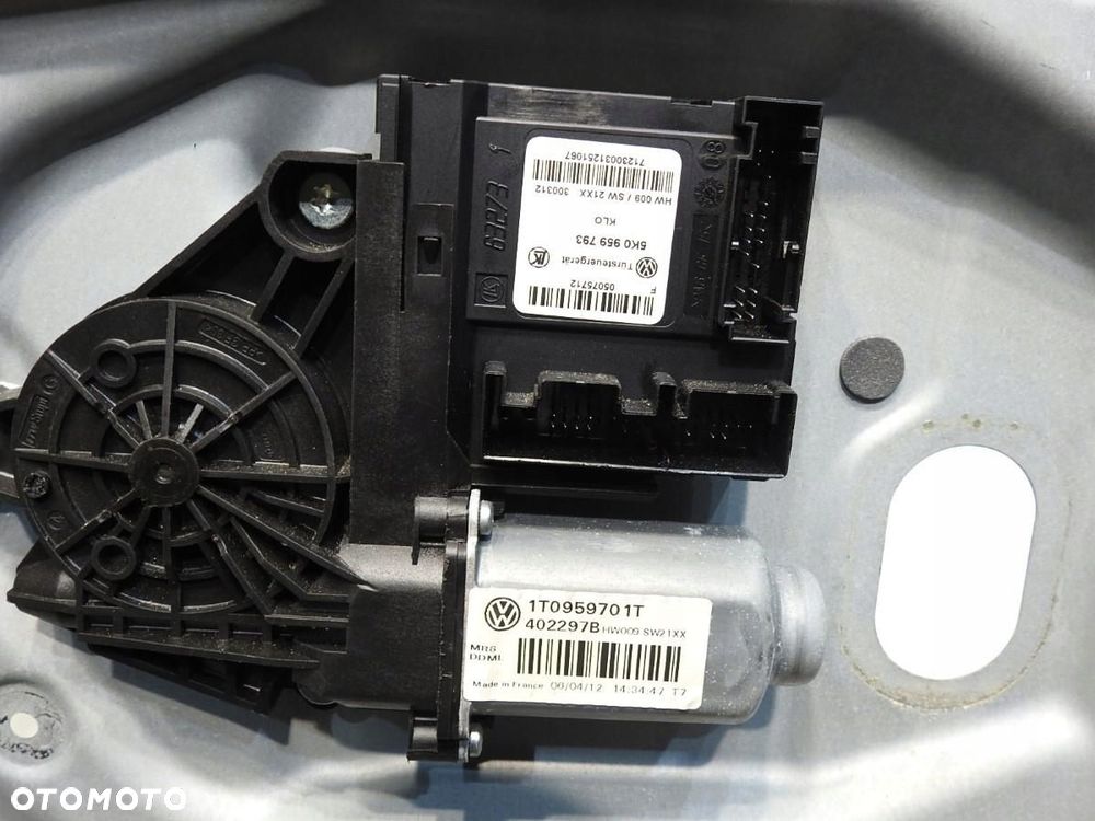 MECHANIZM SZYBY LEWY PRZÓD VW TOURAN 1T3 LIFT 1T0837755 - 3
