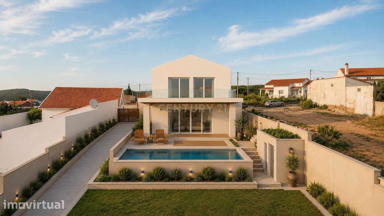 MORADIA T3 NOVA COM PISCINA E VISTA SERRA EM LOTE 800 M2  | Vilar, Cad - Grande imagem: 3/33