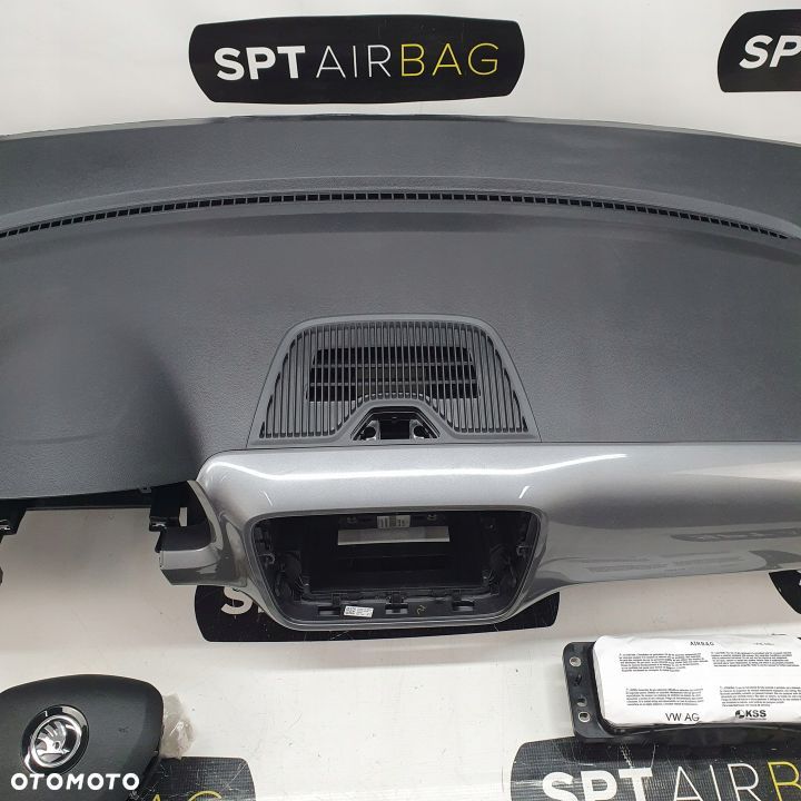 SKODA CITIGO DESKA ROZDZIELCZA KONSOLA KOKPIT PULPIT PODUSZKI AIRBAG AIR BAG PASY KIT SET - 3