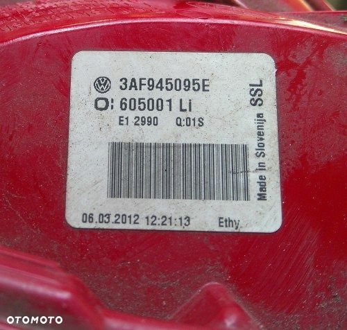 VW PASSAT B7 2010-2013 COMBI KOMBI LEWA TYLNA LAMPA ORYGINAŁ 3AF945095E - 3