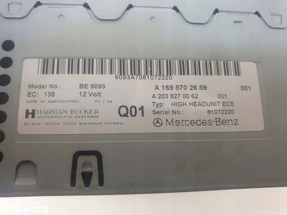 mercedes a w169 b w245 radio cd nawigacja comand ntg2 - 6