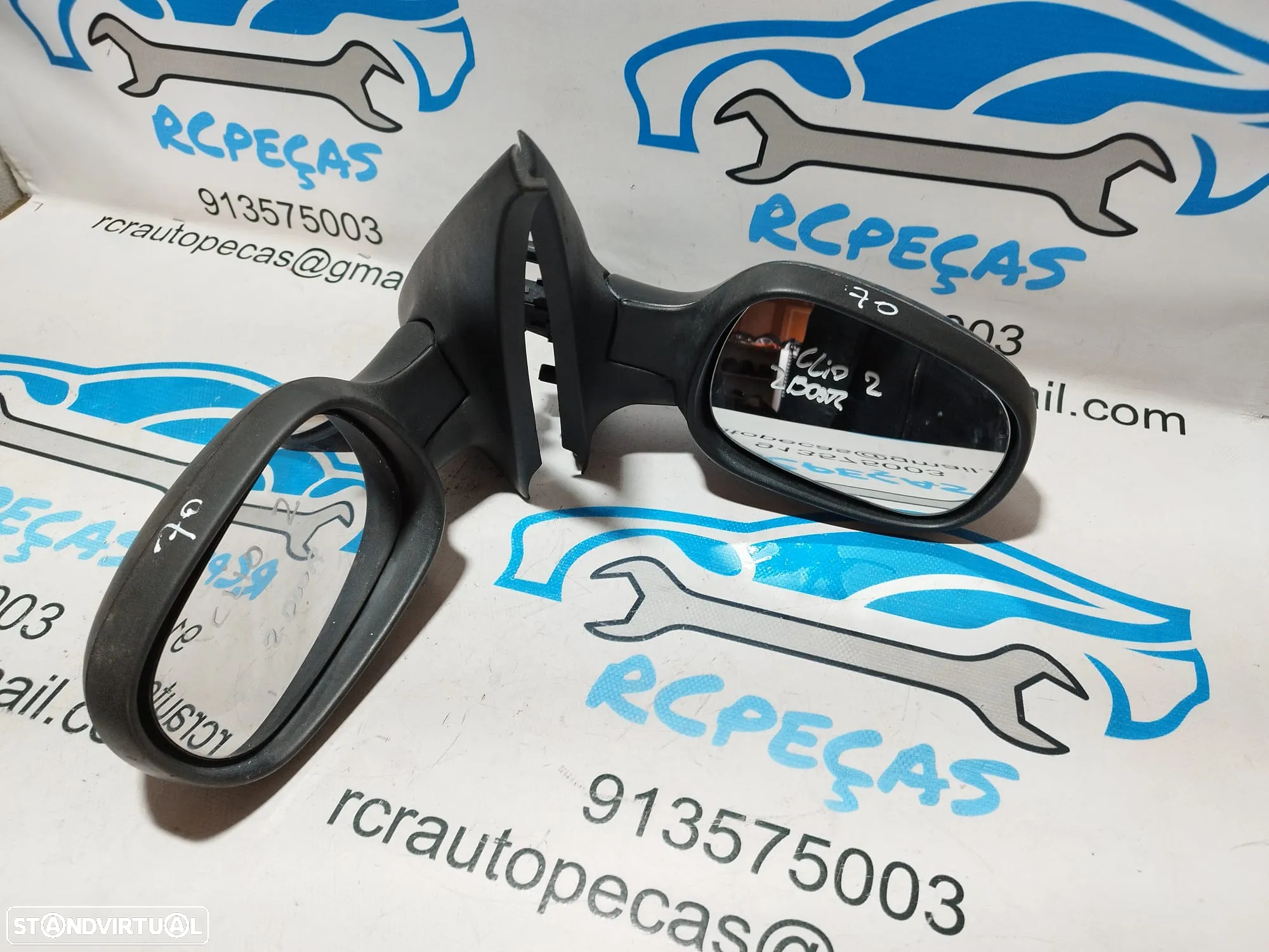 ESPELHO RETROVISOR ESQUERDO DIREITO RENAULT CLIO II 2 MK2 8200163300 8200163302 ELETRICO AQUECIDO ESPELHOS RETROVISORES - 9
