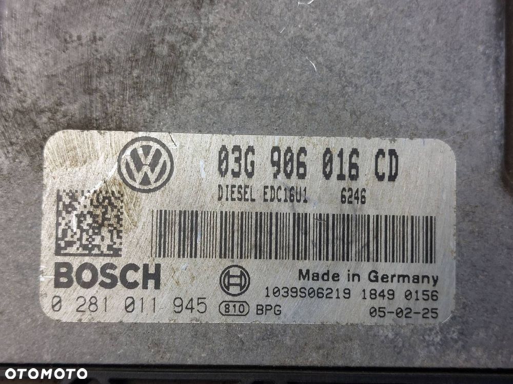 ZESTAW STARTOWY TOURAN I 1.9 TDI 03G906016CD 1K0905851B 1T0920861A - 2