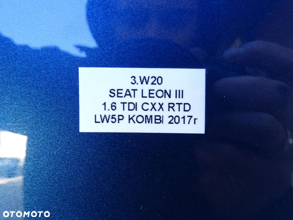 DRZWI LEWY TYŁ LEWE TYLNE LW5P SEAT LEON III 5F KOMBI 12-19r - 14