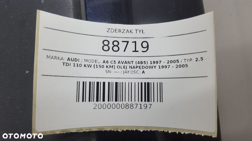 ZDERZAK TYŁ AUDI A6 C5 AVANT KOMBI EUROPA - 6