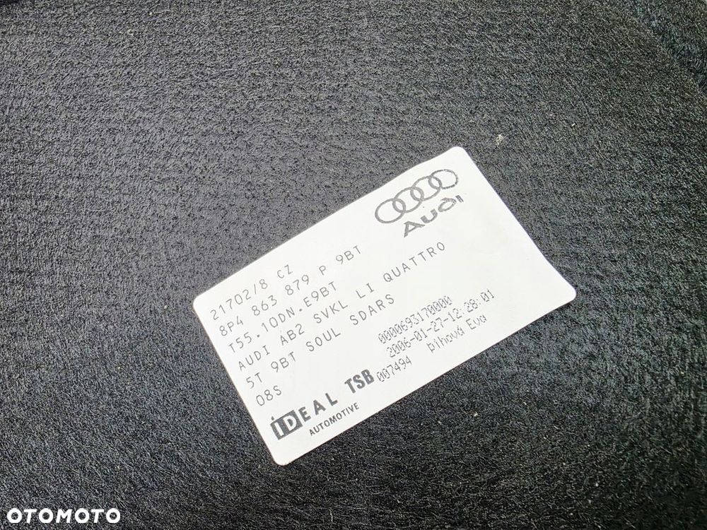 TAPICERKA BAGAŻNIKA LEWY TYŁ AUDI A3 8P SPORTBACK 8P4863879P 9BT QUATTRO - 6