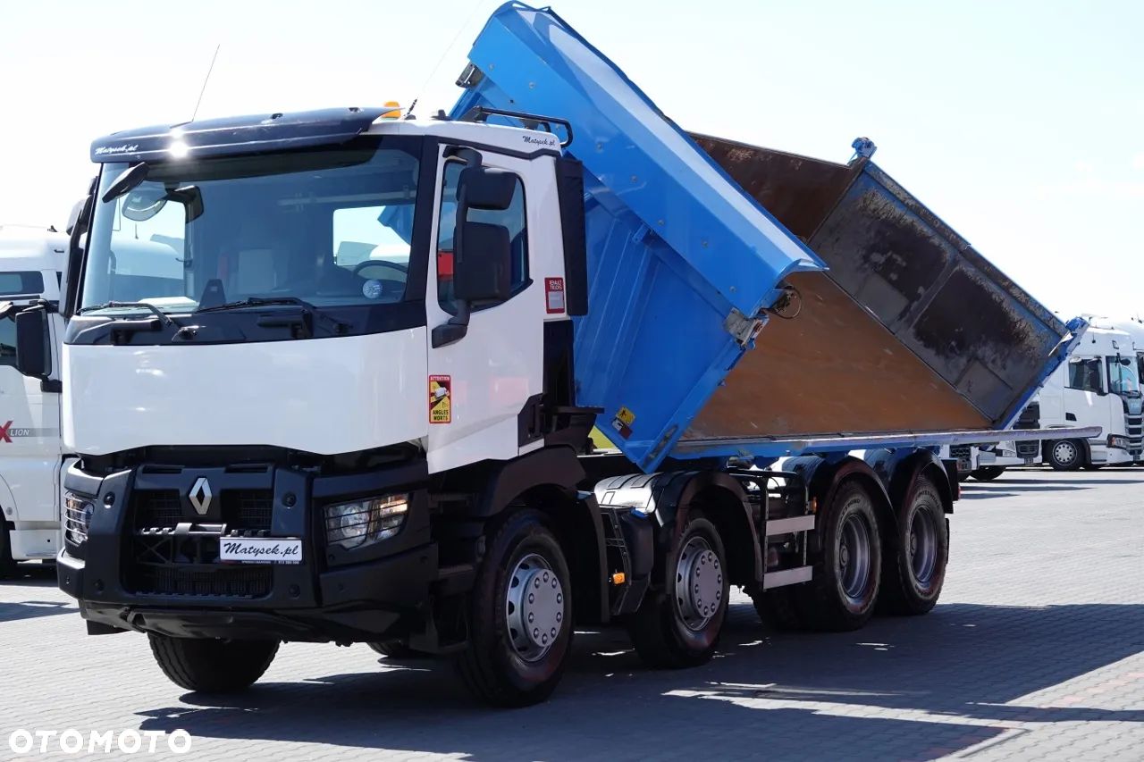 Renault C 460 / 8x4 / WYWROTKA + HYDROBURTA / BORDMATIC / MEILLER KIPPER / EURO 6 - 5