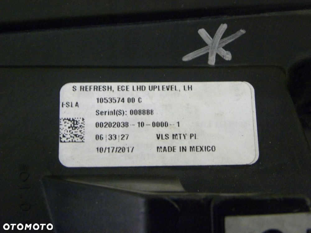 lampa lewa tesla s full led super oryginaŁ - 2