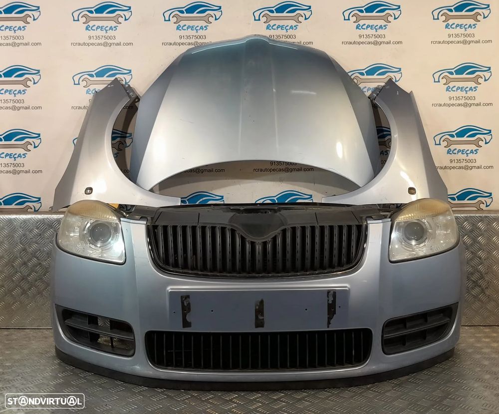 FRENTE COMPLETA SKODA FABIA II 2 MK2 542 CAPOT PARACHOQUES GUARDA-LAMAS OTICAS RADIADOR VENTILADOR FRENTE FIBRA REFORÇO - 3