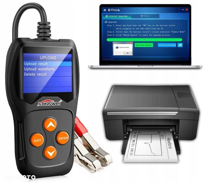 Tester do baterii akumulatorów 12V KONNWEI KW600 - 4