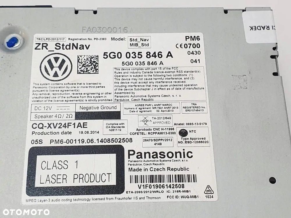 Volkswagen Golf VII 2014 Radio Stacja multimedialna 5G0035846A + książka - 12