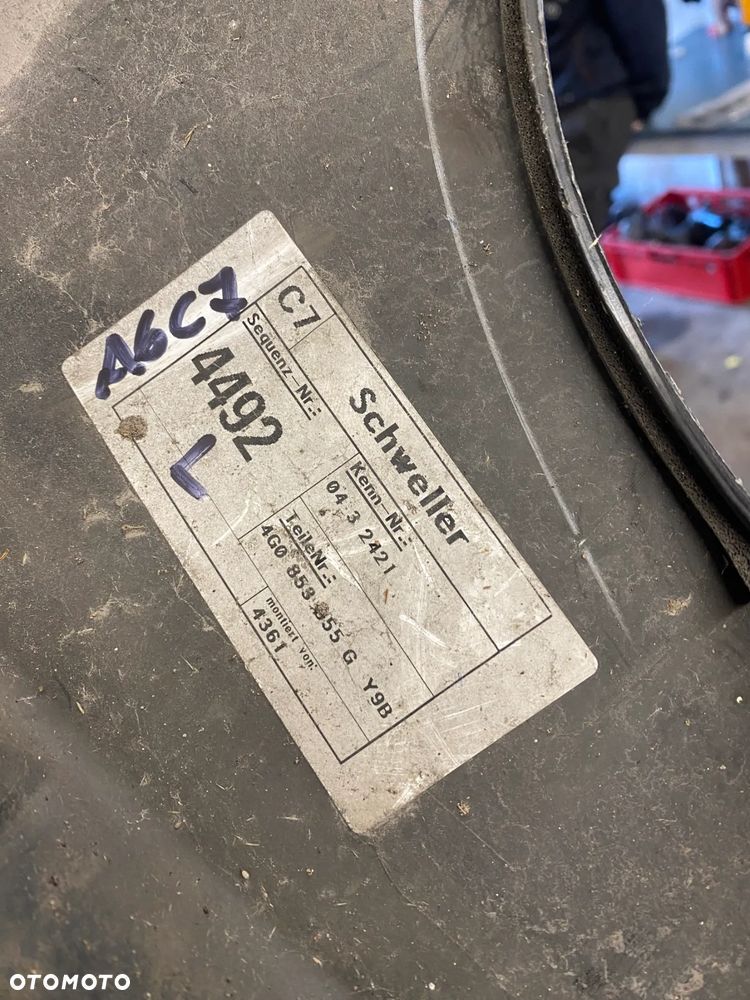 LISTWA PRÓG NAKŁADKA PROGOWA PROGU LEWA AUDI A6C7 CZARNA LY9B 4G0853855G ORYGINAŁ - 7