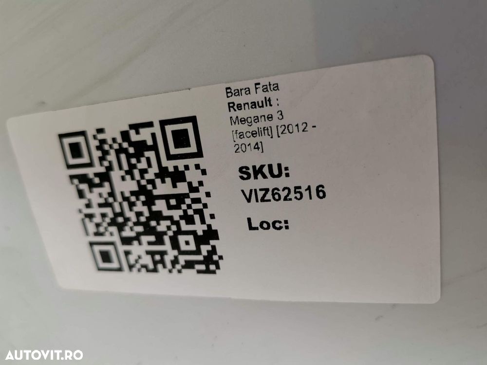 Bara Fata Renault  Megane 3 [facelift] 2012 2013 2014 Originala In Sta - 8