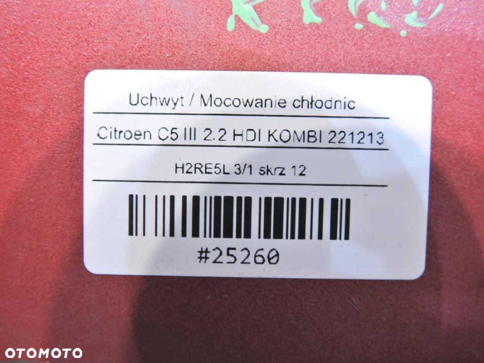 UCHWYT MOCOWANIE CHŁODNICY KKQD CITROEN C5 III - 6