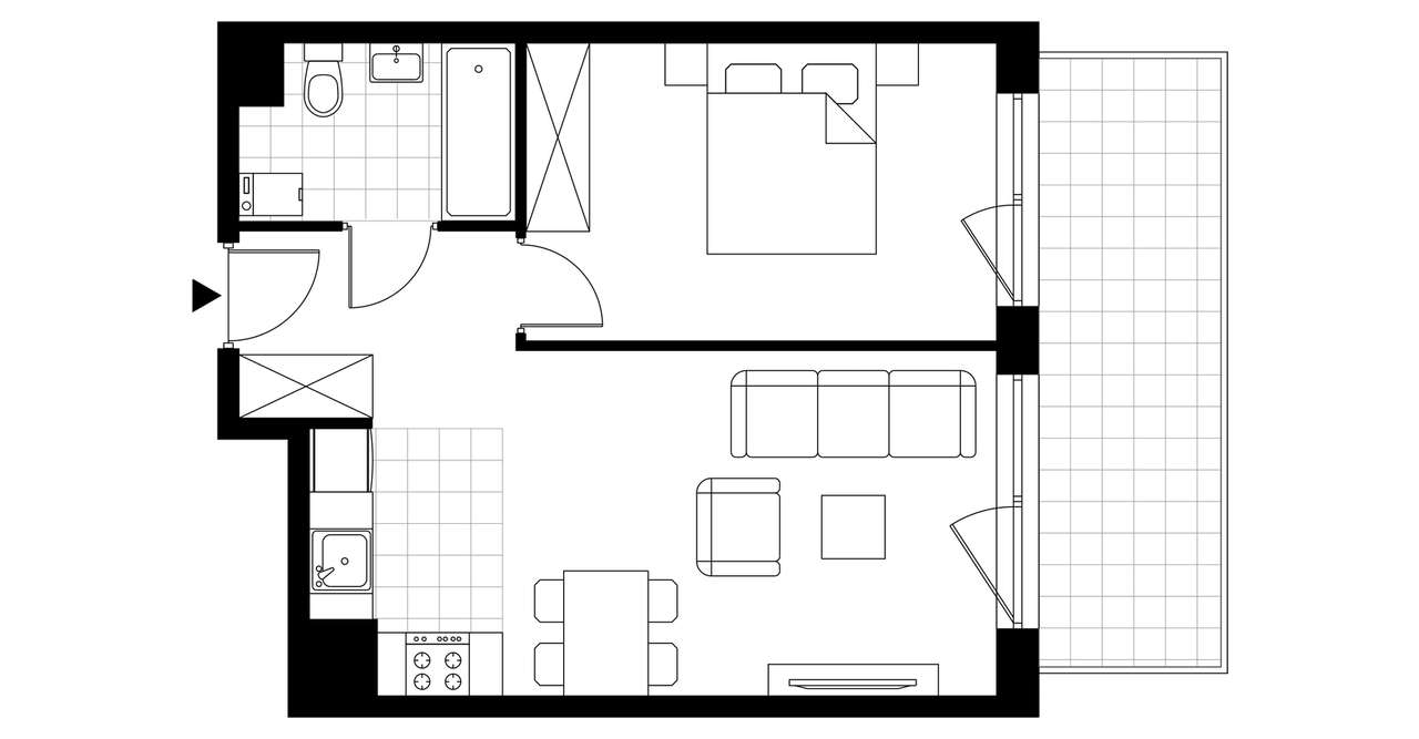 2-pokojowe mieszkanie 42m2 + balkon Bez Prowizji - Pełny obrazek: 3/23