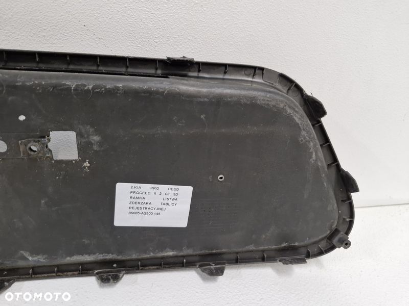 KIA PRO CEED PROCEED II 2 GT 3D RAMKA LISTWA ZDERZAKA TABLICY REJESTRACYJNEJ 866855-A2500 - 9