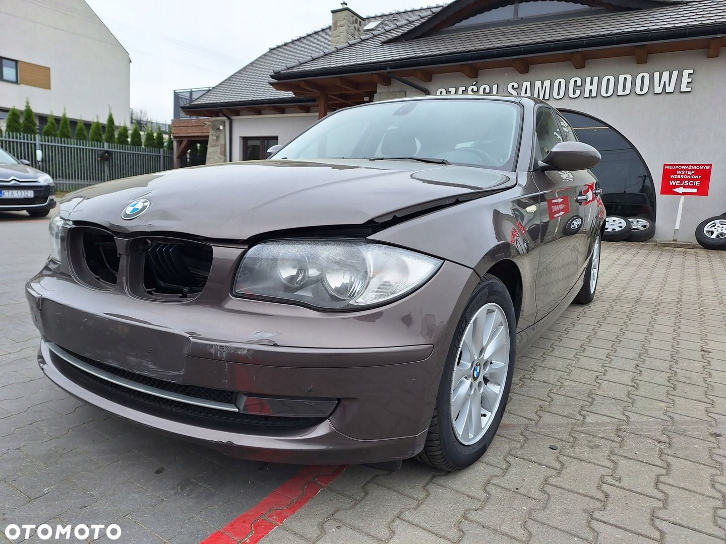 BMW 1 I E87 LCI LIFT A17 A17/8 HAVANNA METALLIC ZDERZAK PRZÓD HALOGENY - 4