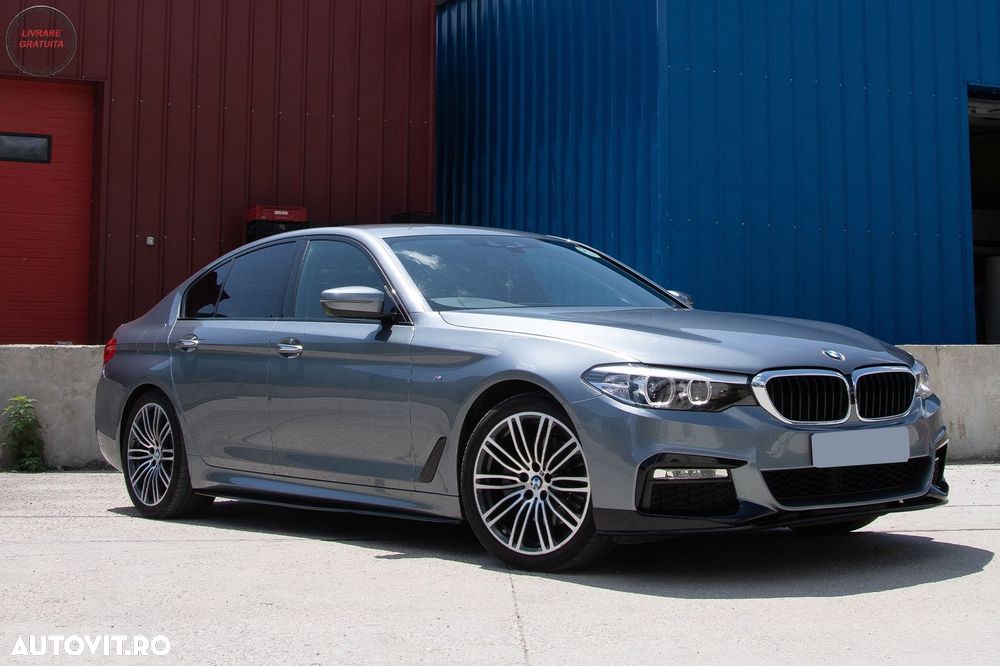 Prelungire Bara Fata Negru Lucios BMW Seria 5 G30 G31 (2017-2019) M Sport Design- livrare gratuita - 10