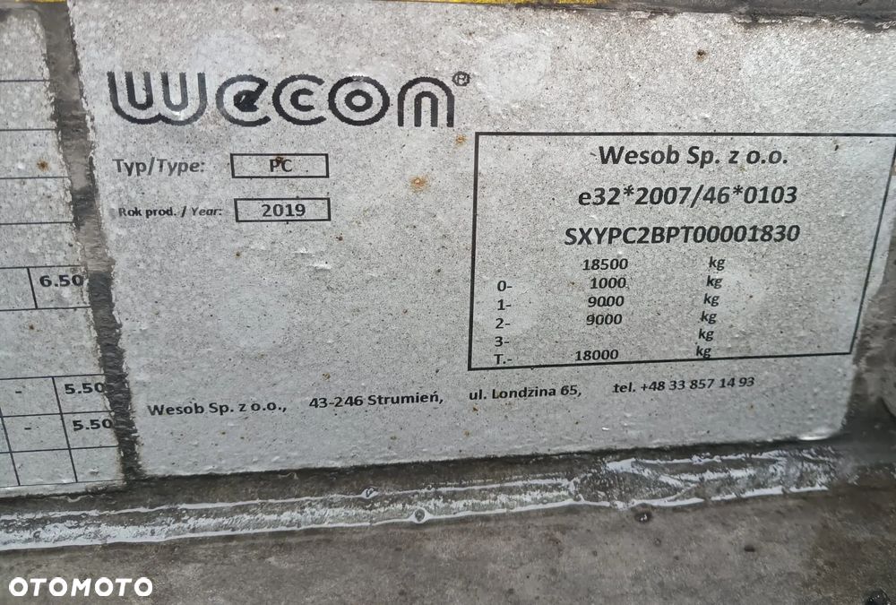 Wecon PRZYCZEPA TANDEM / BDF / 7,15 , 7,45 , 7,82 M / 2019 ROK / - 18
