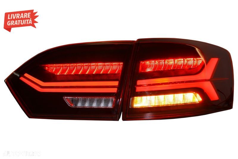 Stopuri LED VW Jetta Mk6 VI 6 (2012-2014) Semnal Secvential Dinamic- livrare gratuita - 6