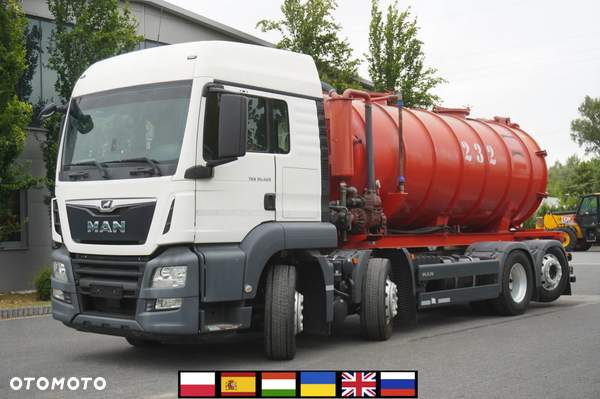 MAN TGS 35.420 8×2 / NOWA Beczka asenizacyjna 13000 l / 3 osie skrętne