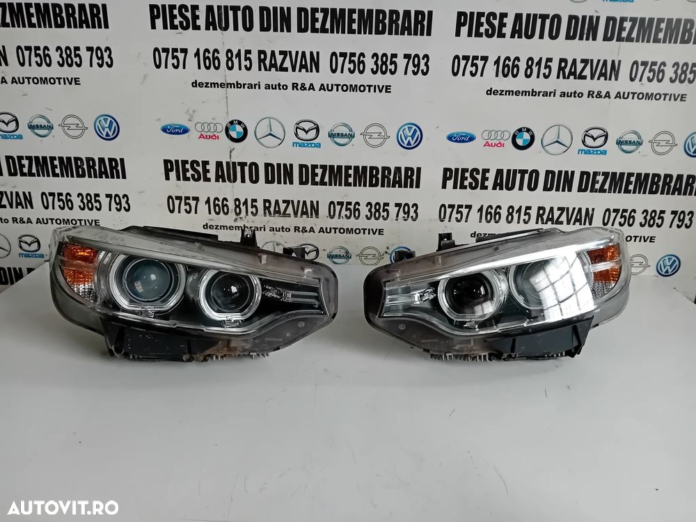 Faruri Far BMW Seria 4 LCI F32 F33 F36 Bi-Xenon LED Originale OEM 7410786 7410785 Complete - 1