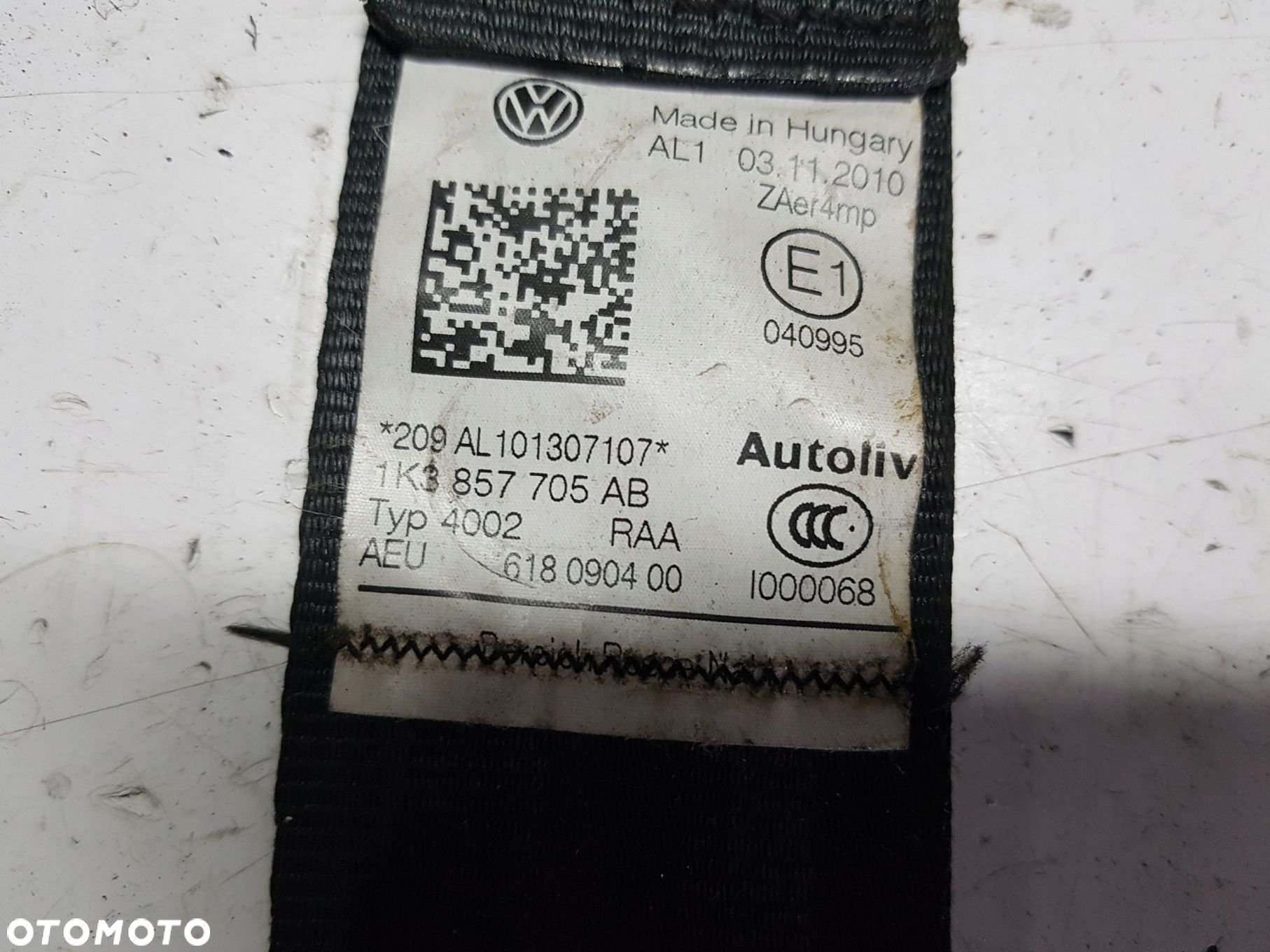 VW GOLF 6 VI HB PAS BEZPIECZEŃSTWA LEWY PRZÓD 3D - 5