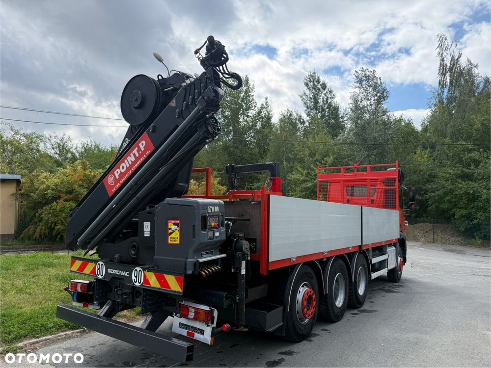 Mercedes-Benz AROCS 3240 *TRIDEM *HIAB X-HIPRO 192 E-5+RADIO* 7.5m PAKA Z BURTAMI* 8x4* KOŁA 90%* KAMERA* ROTATOR+WIDŁY* Z FRANCJI* - 7