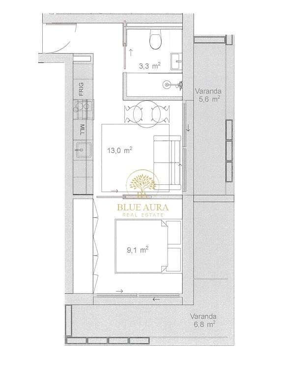 Apartamento T1 Novo a escassos metros do Norte Shopping - Grande imagem: 2/9