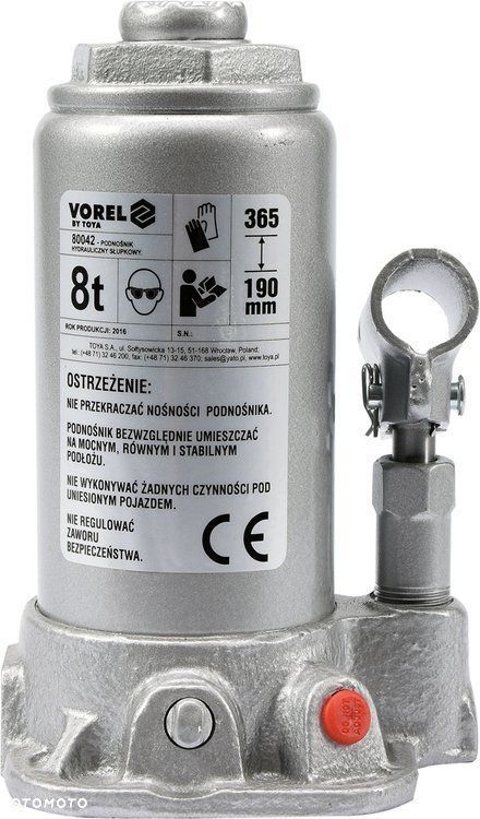 VOREL PODNOŚNIK HYDRAULICZNY SŁUPKOWY LEWAREK 8T - 3