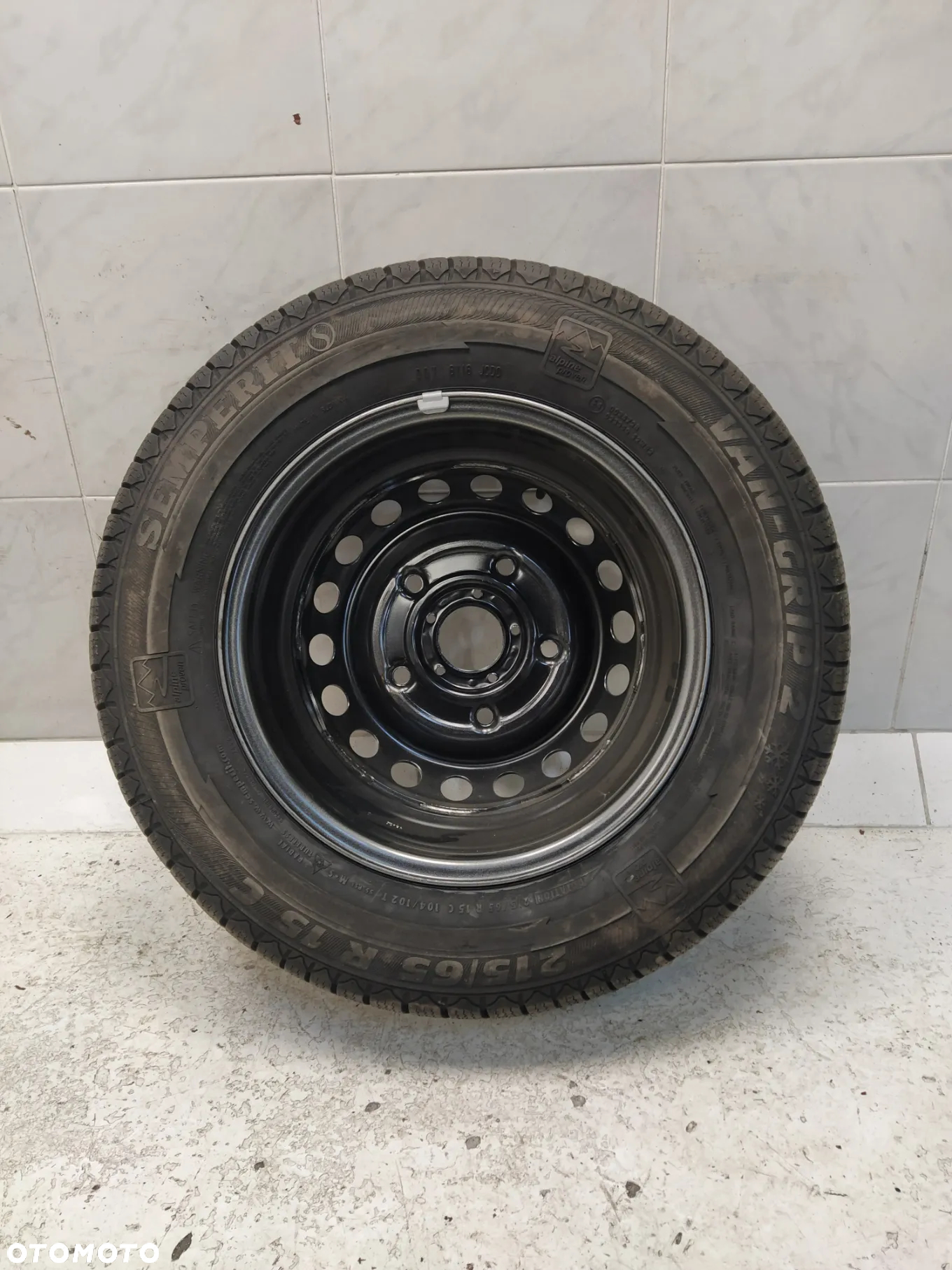 FORD TRANSIT CUSTOM 6,5x15 ORYGINALNE FELGI STALOWE R15 ET60 5X160 OPONY SEMPERIT 215/65 KOŁA ZIMA BIEŻNIK ok 10.5mm - 8