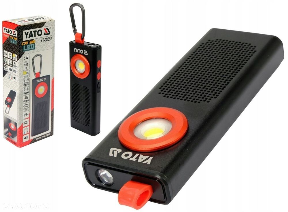 YATO LATARKA ROBOCZA 500LM GŁOŚNIK LI-PO 3,7V 5W - 10