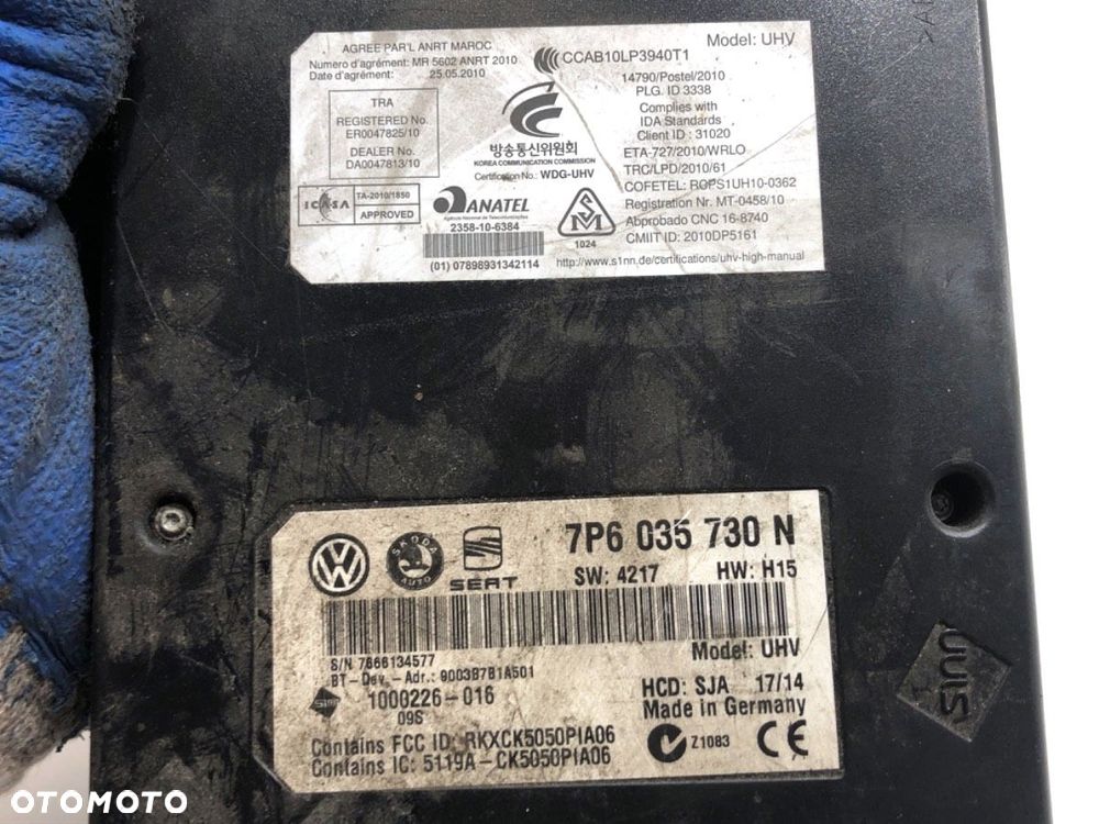 MODUŁ BLUETOOTH  SKODA SUPERB II Kombi (3T5) 2009 - 2015 2.0 TDI 16V 103 kW [140 KM] olej napędowy - 5