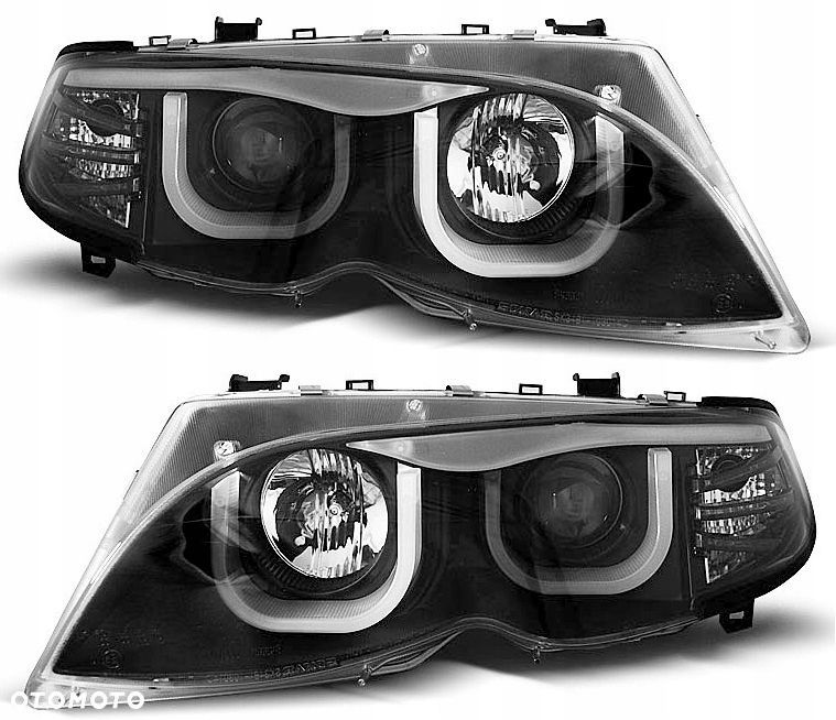 Reflektory Lampy kpl Soczewka Clear Black Bmw 3 E46 Lift Lci FL 2001-2005 - 2