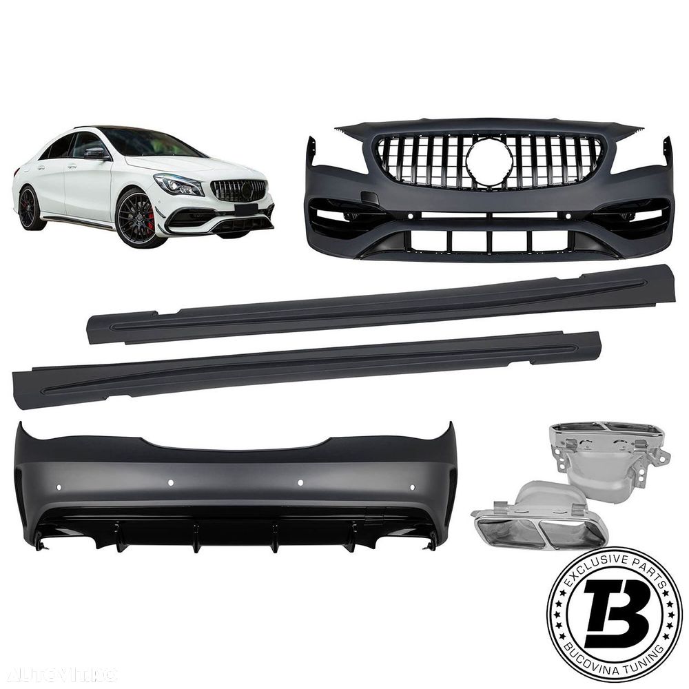 Pachet Exterior compatibil cu Mercedes CLA W117 CLA45 Design - 1