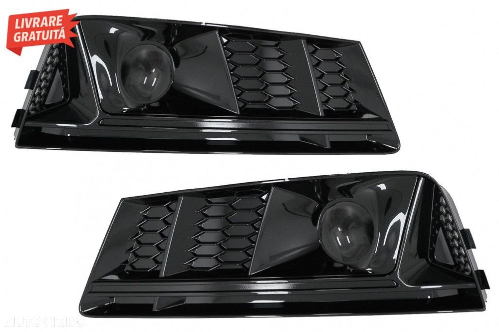 Grile Laterale Audi A4 B9 Sedan Avant (2016-2018) RS4 Design Negru - 2